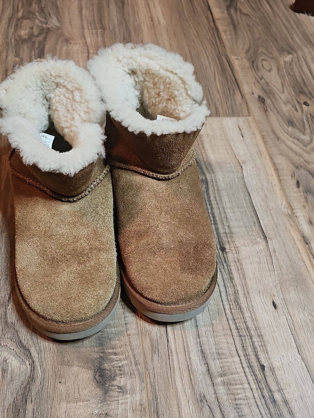 UGG Chestnut Suede Shearling-Lined Ankle Boots